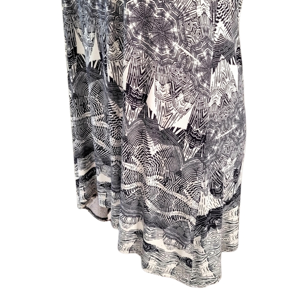 WESTON WEAR x ANTHRO Asymmetric Tunic Tank Top Black Ivory L - Picture 4 of 8